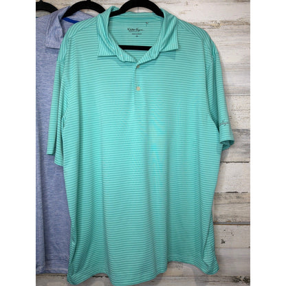 Members Mark Walter Hagen All In Motion Polo Bundle Mens XL Blue Green Golf EUC1