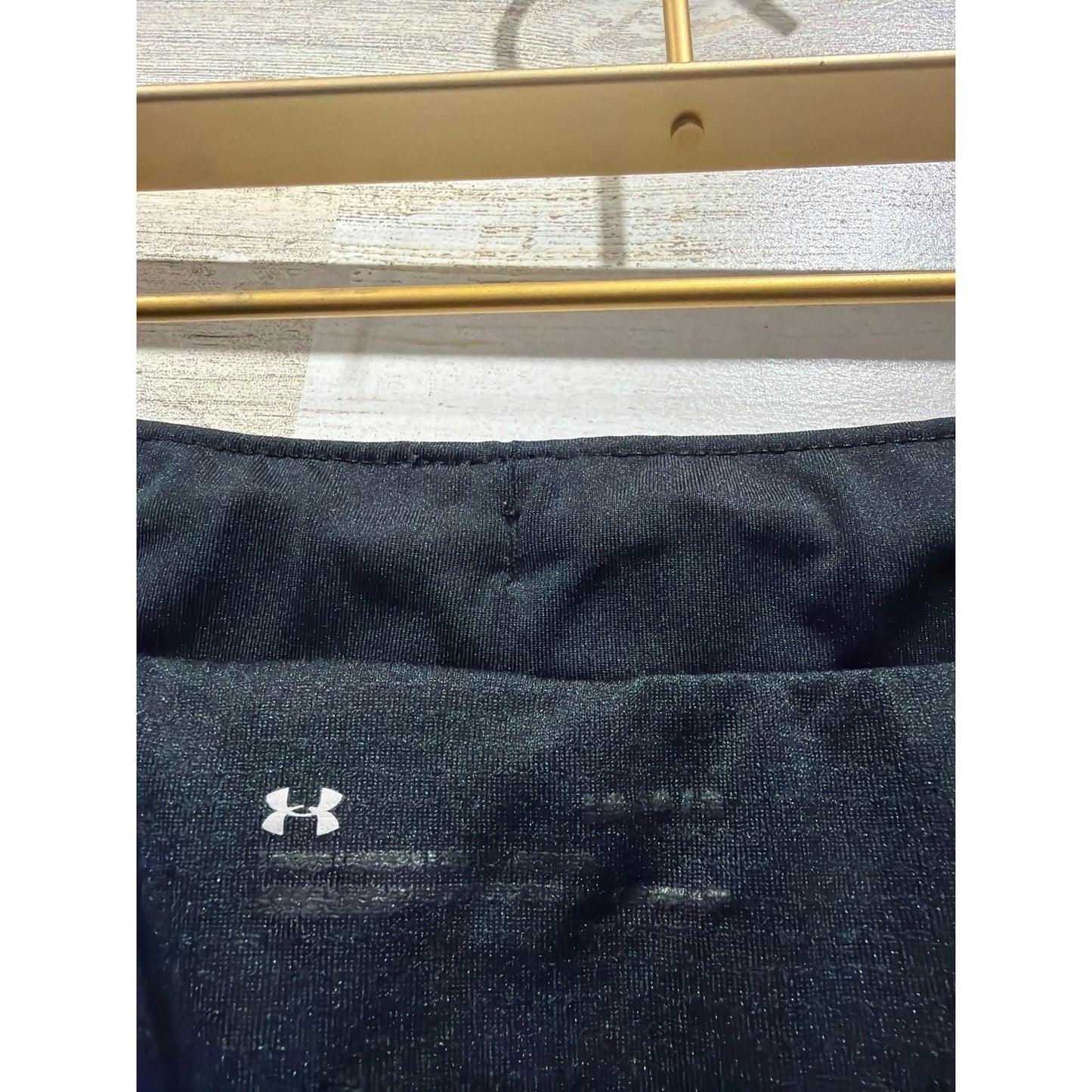 Under Armour Fly By 2.0 Shorts Women Large Black Mesh Running Athletic EUC2
