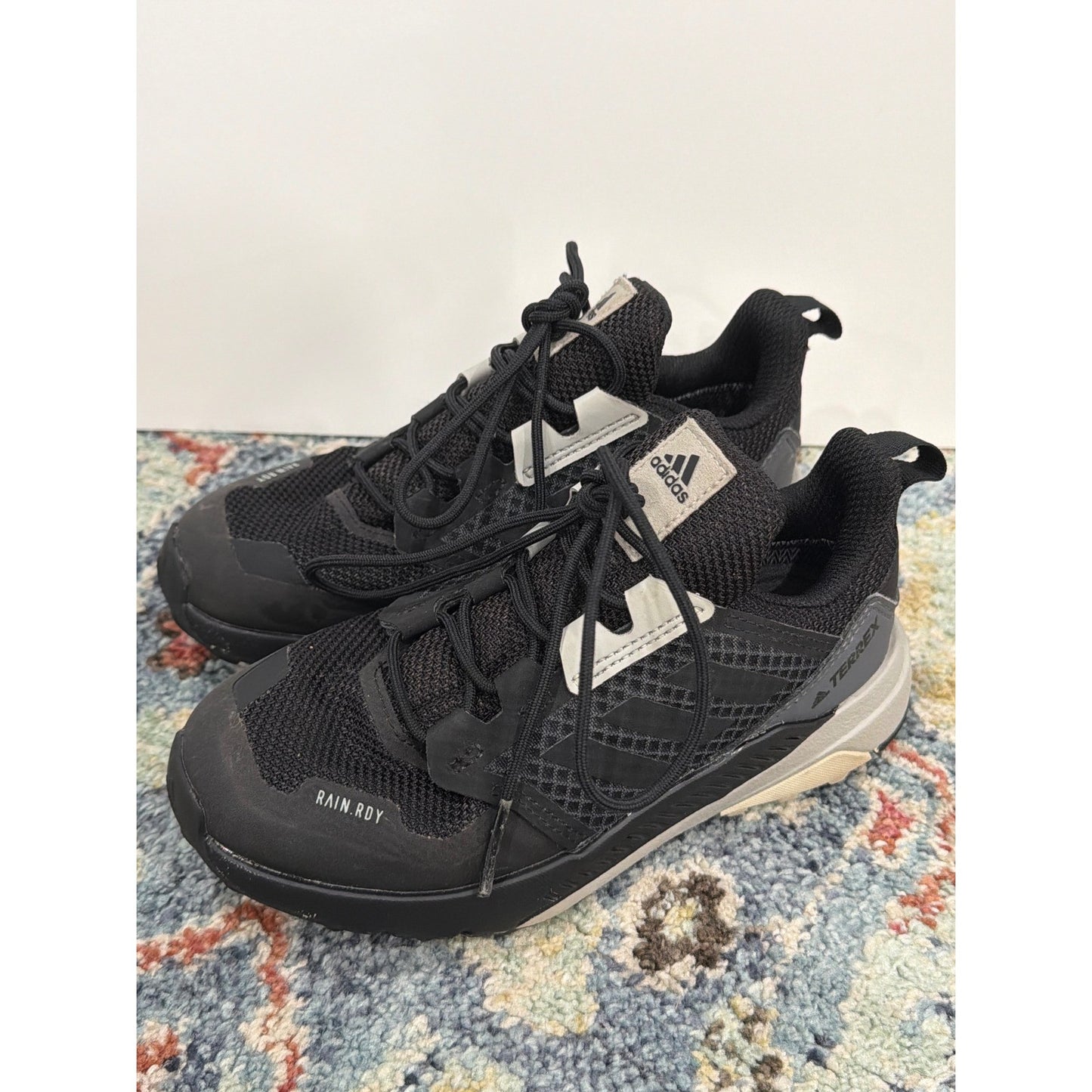 Adidas Terrex Shoes Boys 13K Black RAIN.RDY Hiking Outdoors EUC0