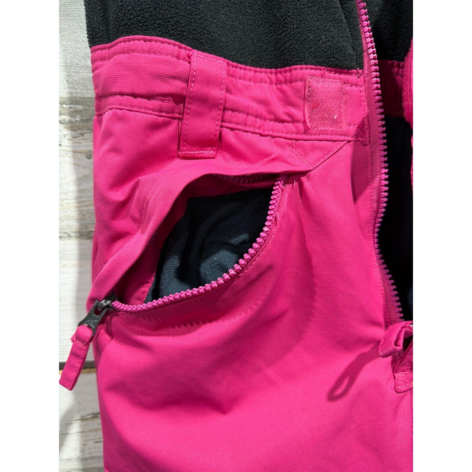 Arctix Snow Bib Overalls Girls Large Pink Black Insulated Ski Pants GUC*11