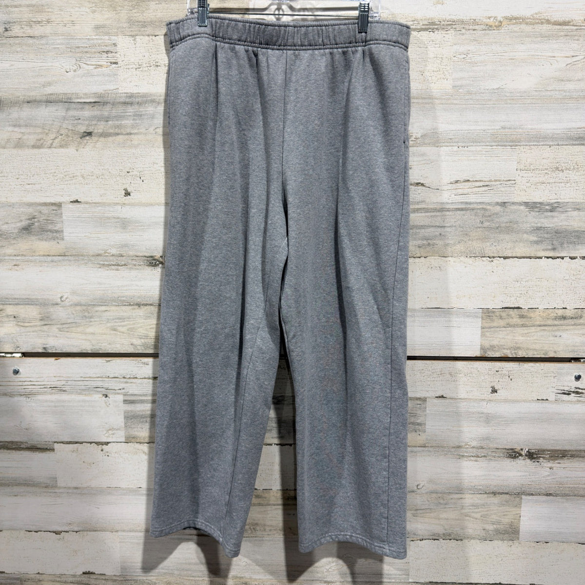 Athletic Works Fleece Sweatpants Women XXL Grey Cotton Blend Casual EUC0