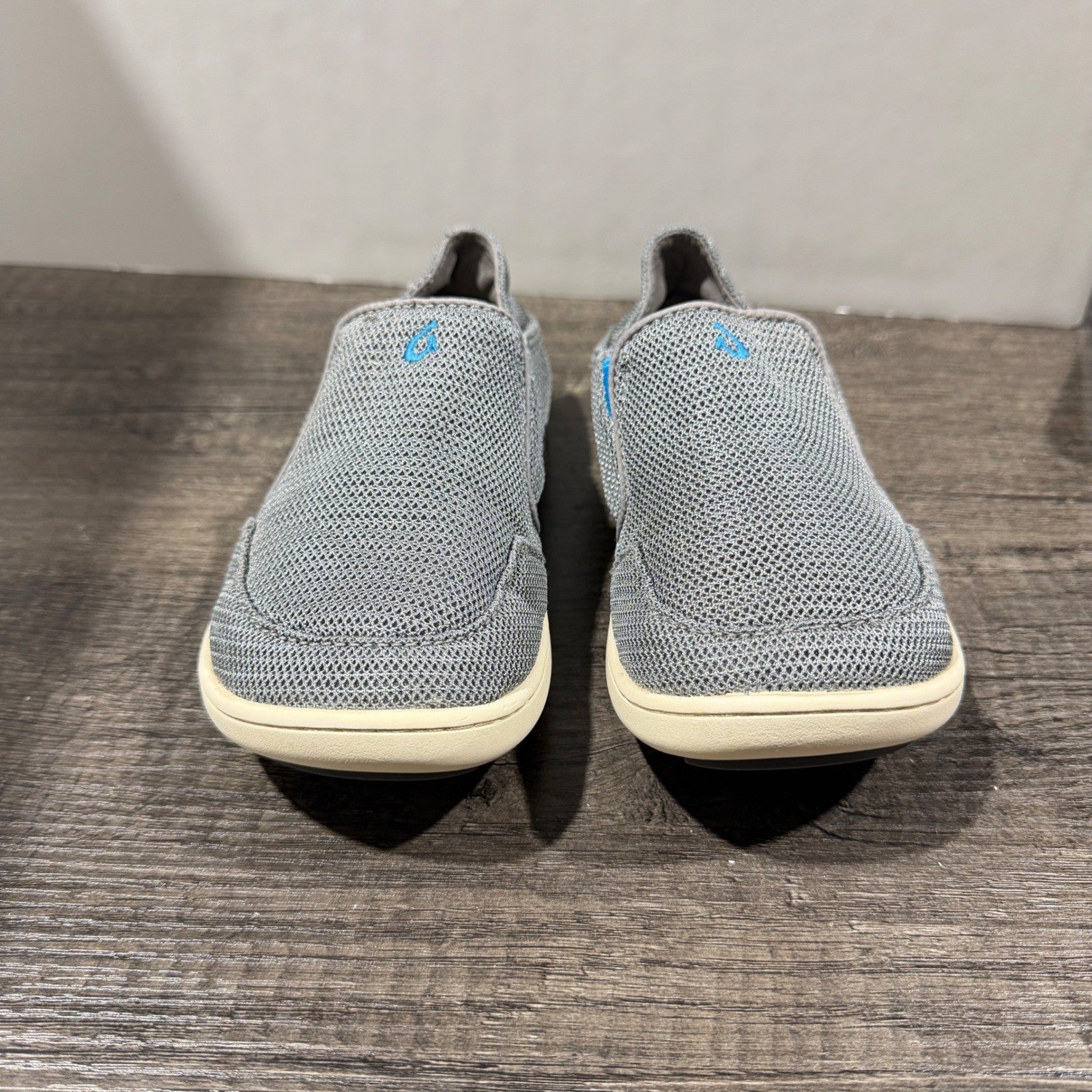OluKai Nohea Mesh Boys 13 Grey Slip On Loafer Casual Coastal1