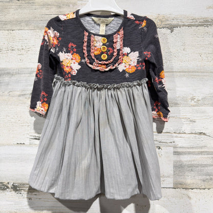 Matilda Jane Dress Girls 18-24M Grey Floral Joanna Gaines Boho *Flawed*0