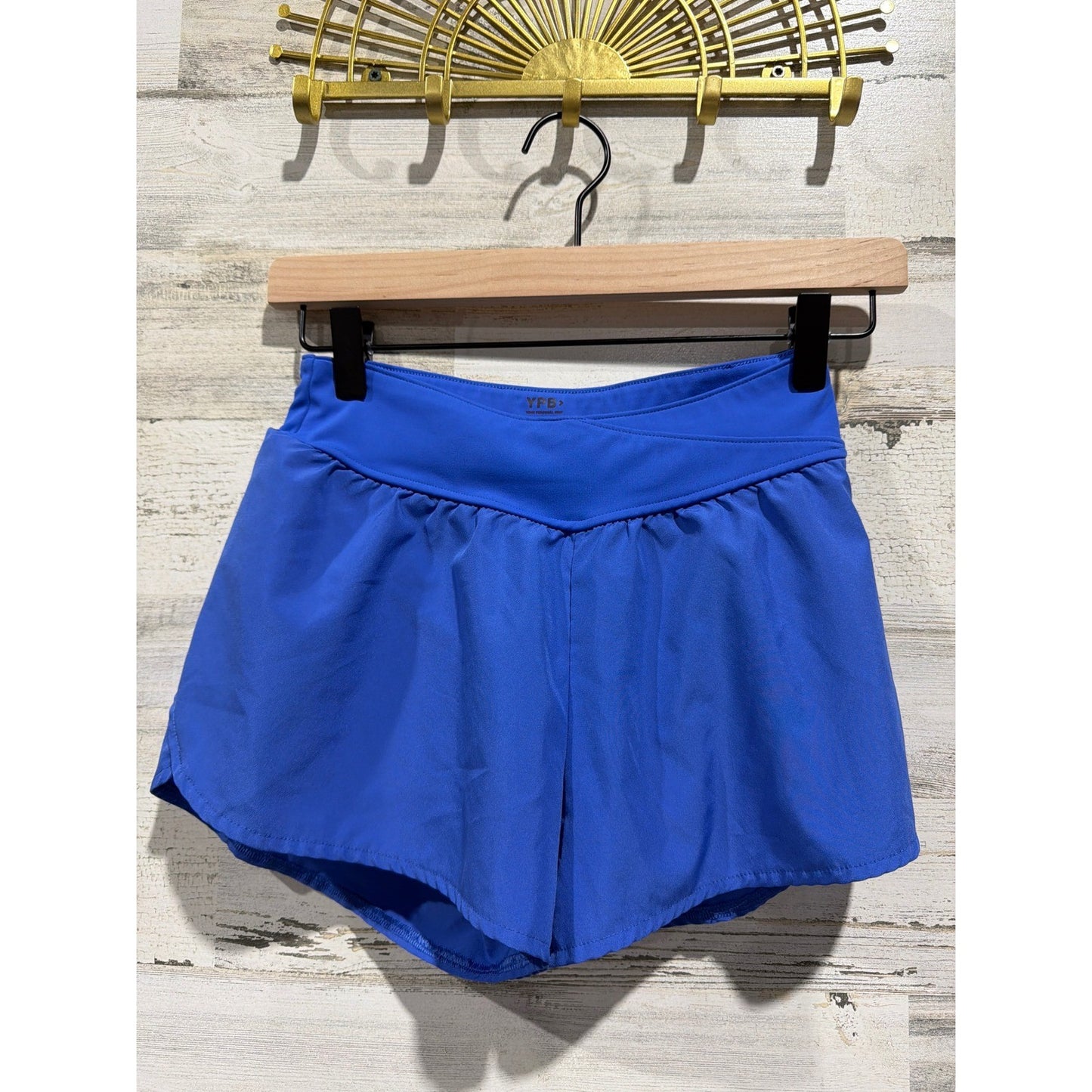 Abercrombie Kids YPB Active Shorts Girls 11/12 Blue Crossover Athletic EUC0
