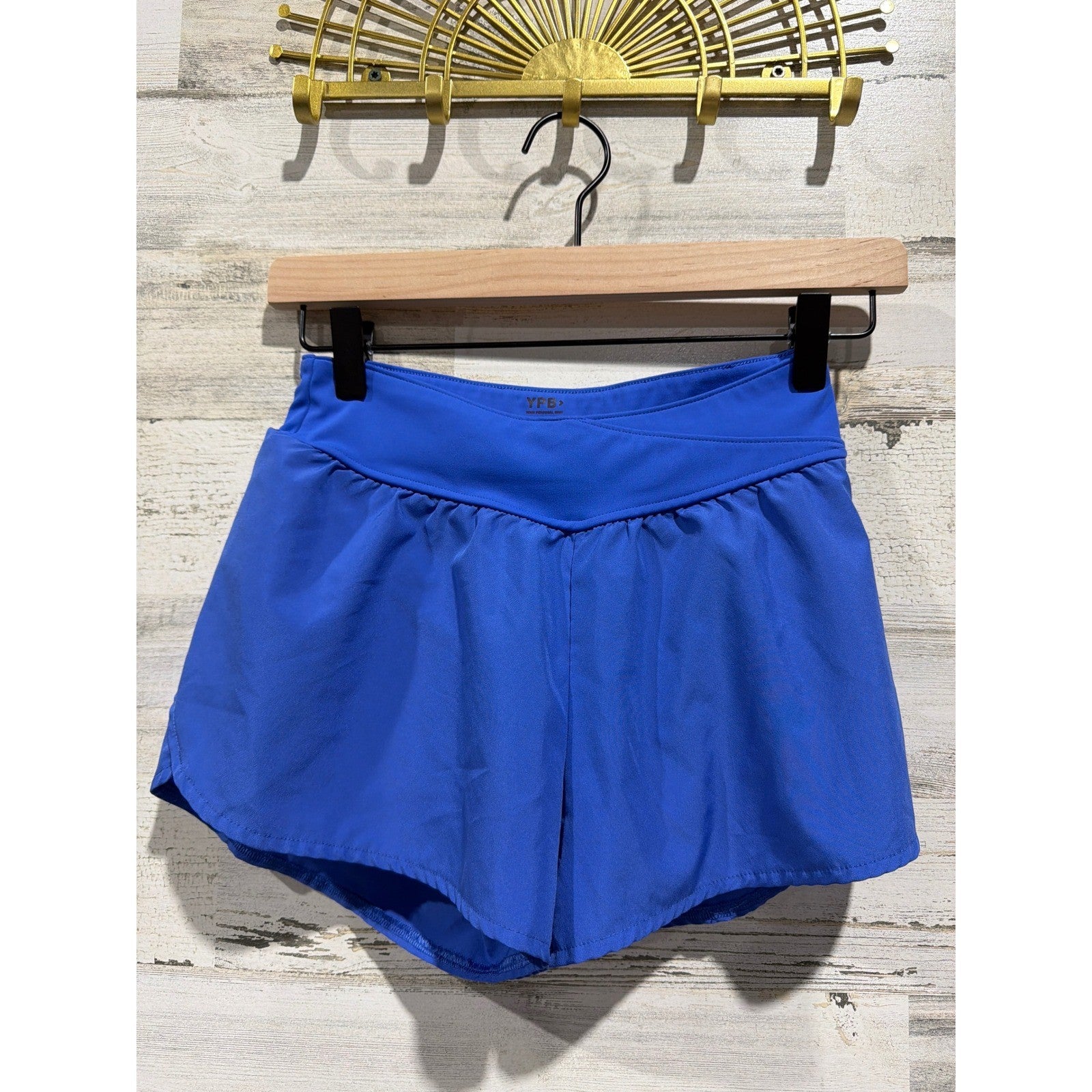 Abercrombie Kids YPB Active Shorts Girls 11/12 Blue Crossover Athletic EUC0