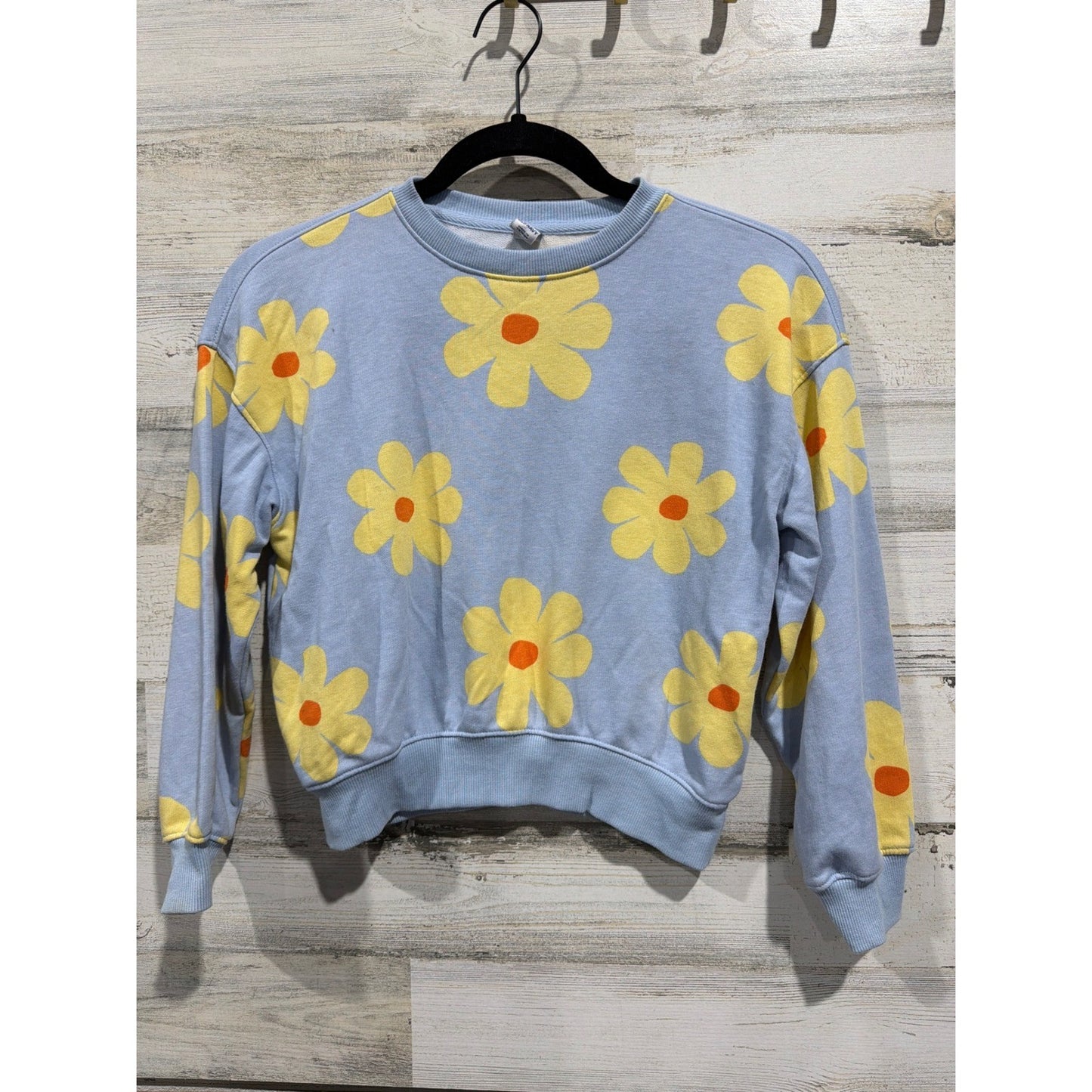Cat & Jack Old Navy Jacket Sweatshirt Girls 8 Blue Floral Denim Bundle4