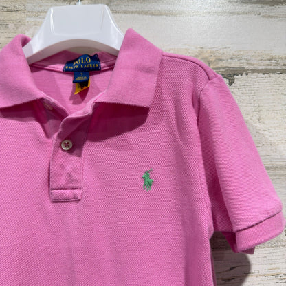 Polo Ralph Lauren Polo Shirt Boys 7 Pink Short Sleeve Pique Preppy GUC*1