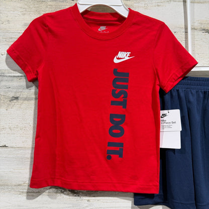 Nike 2-Piece Set Boys Size 6 Red Navy Just Do It Graphic Mesh Shorts NWT1