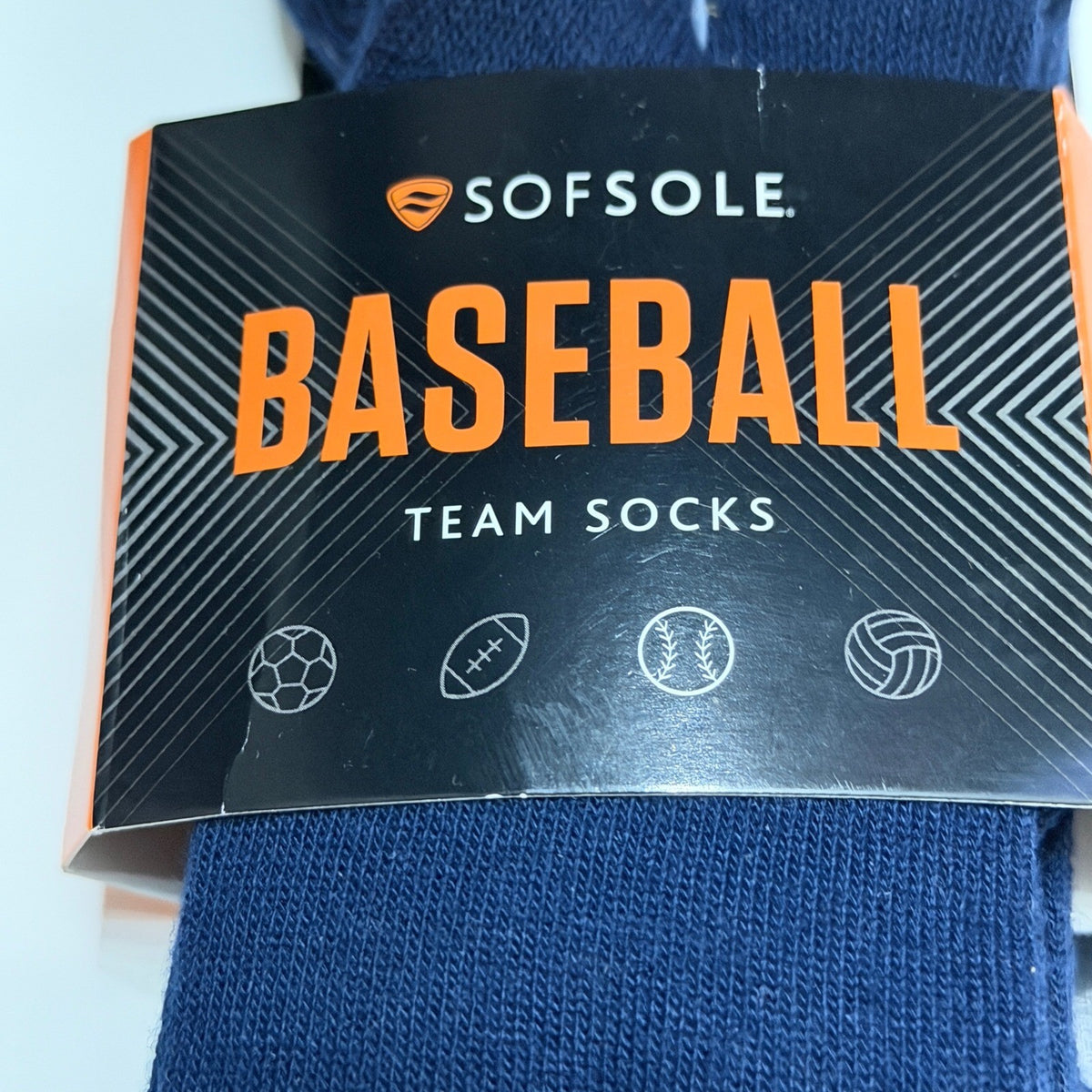 Sof Sole Baseball Team Socks Youth XS Navy Blue 2 Pair Pack Sport Athletic NWT1