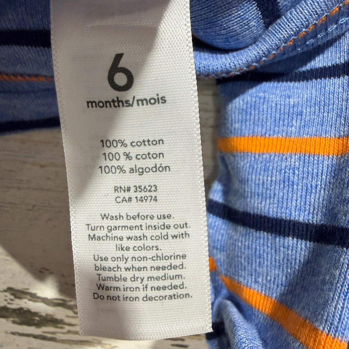 Carter's Monster Stripe Pajama Set 4pc Baby Boys 6M Blue Cotton Contemporary5