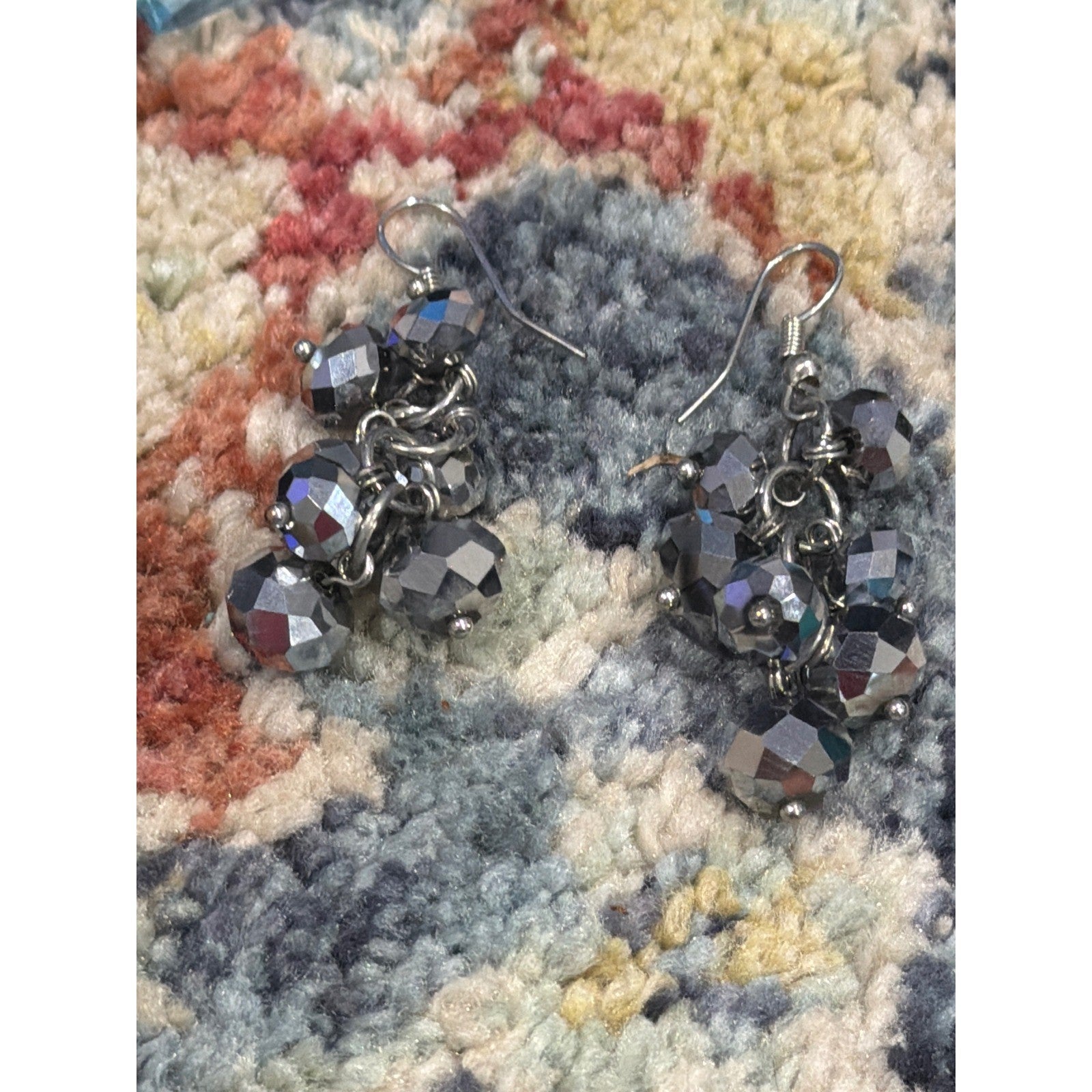 Necklace Set Women Teal Black Chunky Bead Statement EUC3