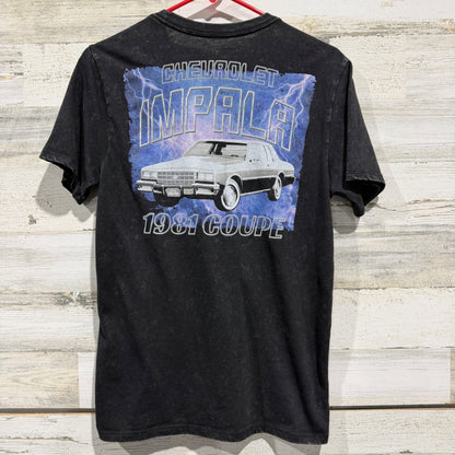Chemistry T-Shirt Men S Black Impala 1981 Coupe Acid Wash Streetwear EUC3