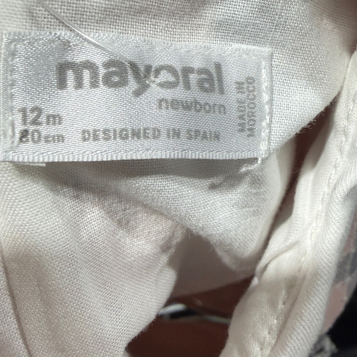 Mayoral Plaid Dress Girls 12M Pink Grey Peter Pan Collar Preppy NWT7