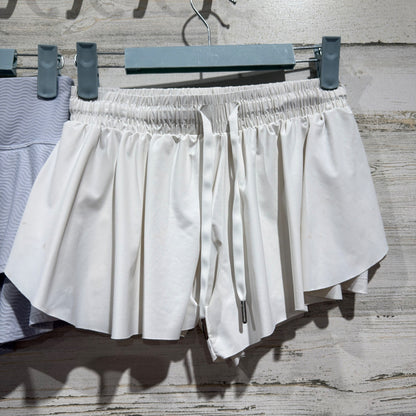Athleta Skort & White Shorts Bundle Girls M 8-10 Purple White Activewear *Flawed6