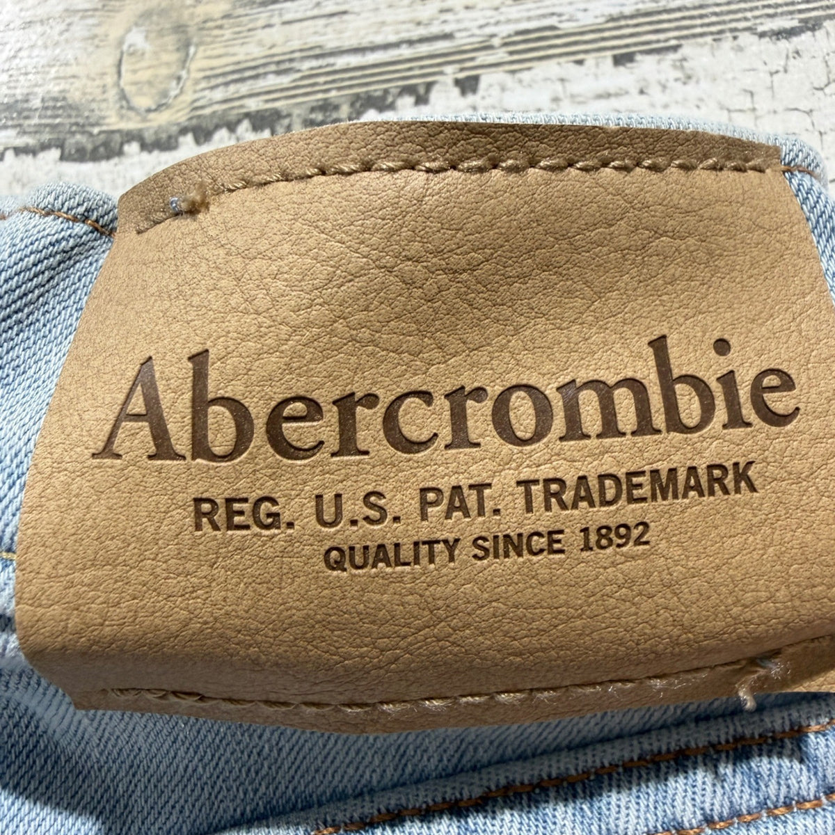 Abercrombie Kids Straight Distressed Jeans Girls 9/10 Light Blue Cotton Blend5