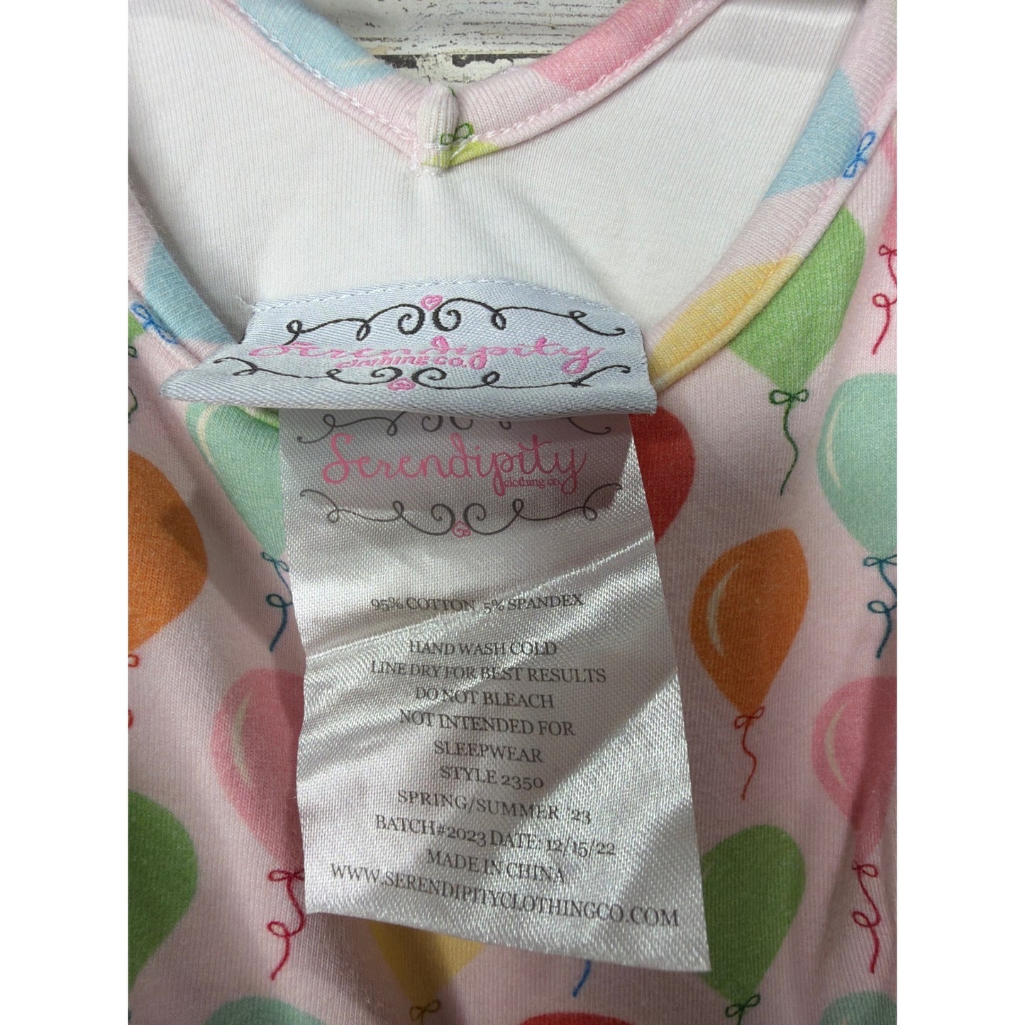 Serendipity Dress Girls 4t Pink Balloon Print Sleeveless Whimsical1