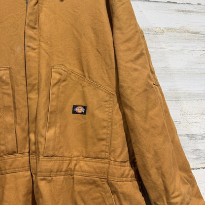 Dickies Coveralls Men 2XLR Brown Duck Canvas Insulated Workwear3