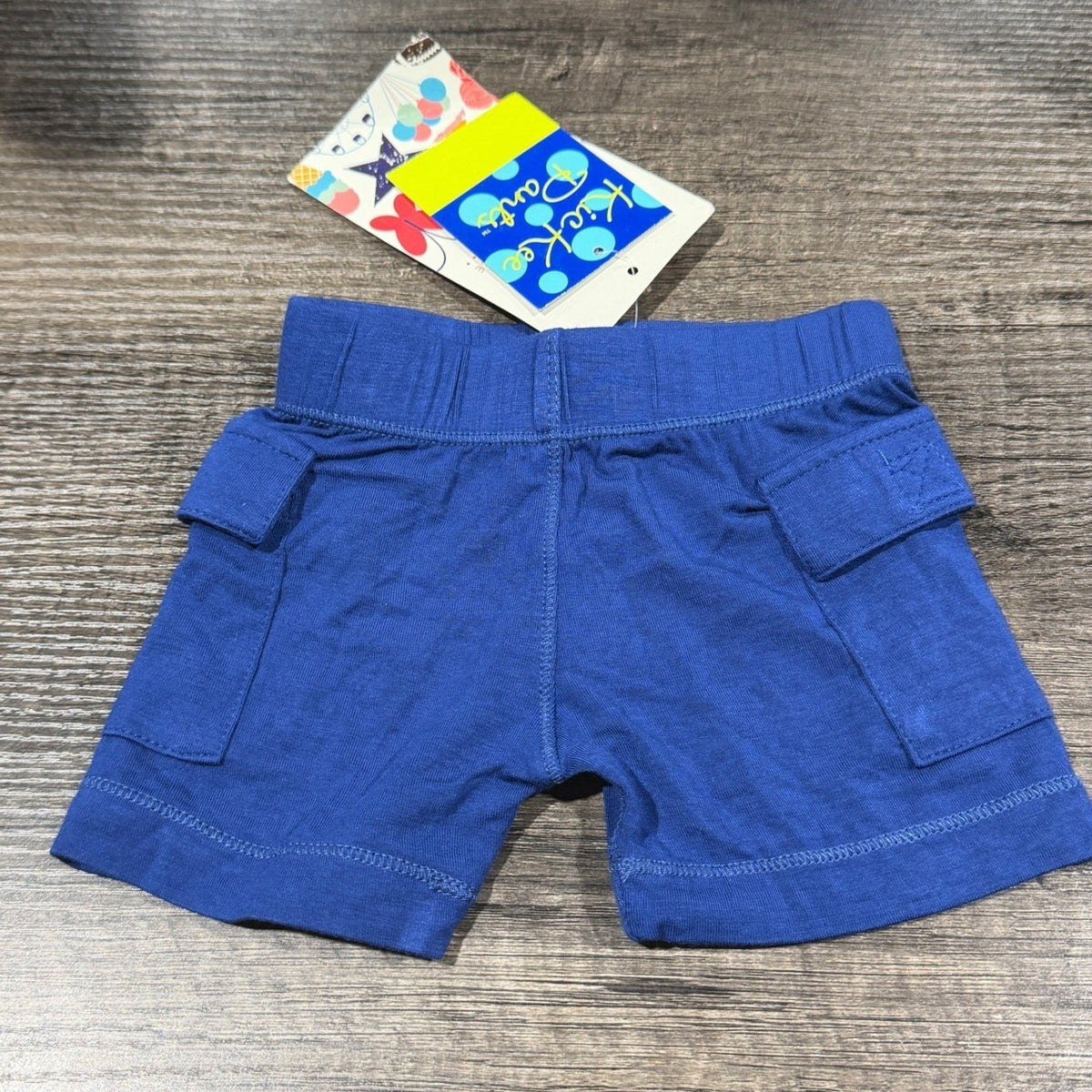 Kickee Pants Cargo Shorts Boys 6-12m Royal Blue Bamboo Viscose NWT0