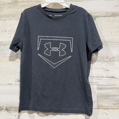 Under Armour T-Shirt Boys YXS Black Baseball Home Plate HeatGear Sport0