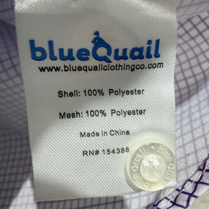 Blue Quail Guayabera Fishing Shirt Boys 4T Purple Plaid  Performance EUC3