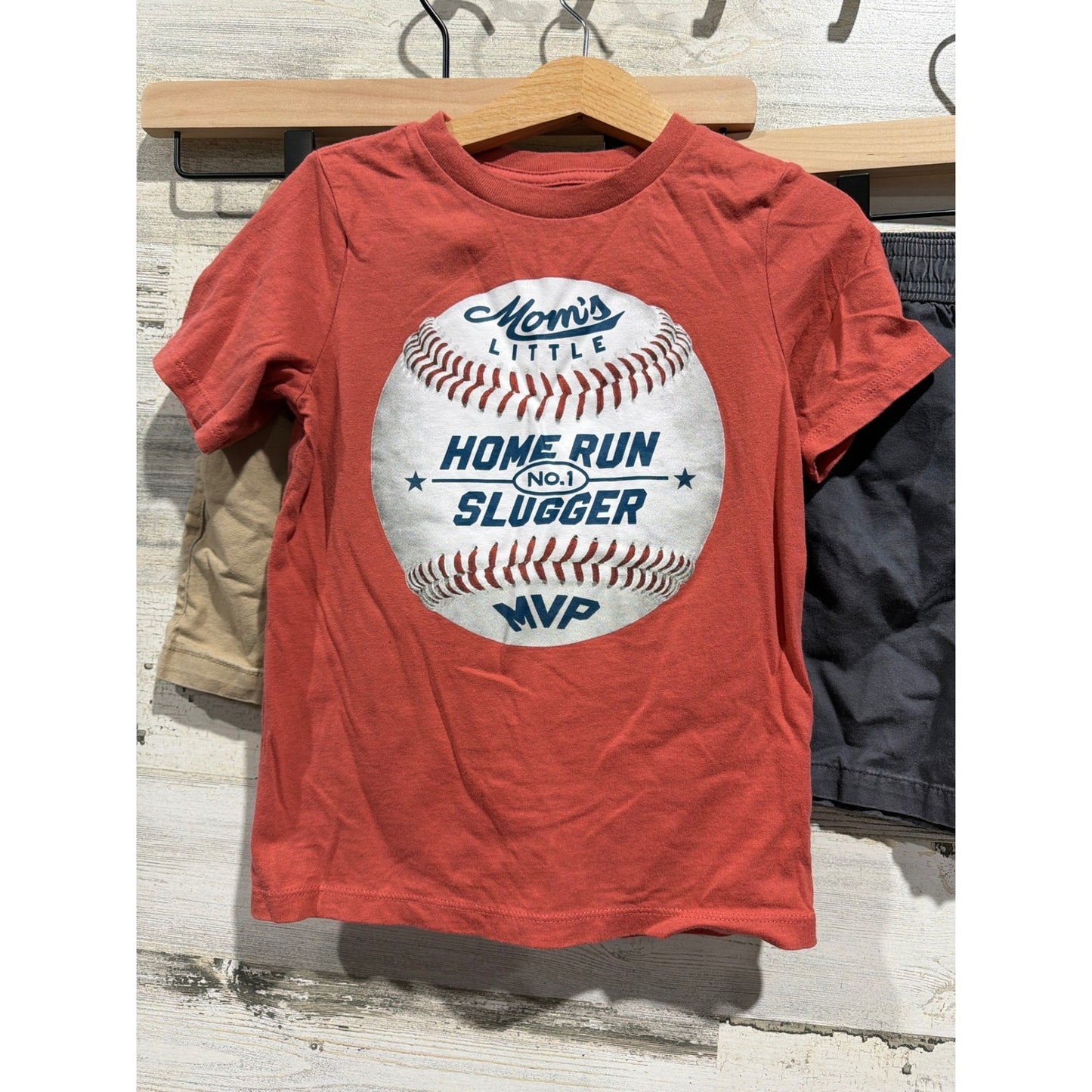 Boys 4T Bundle Graphic Tees Red White Blue  Baseball Shorts Summer Playwear3