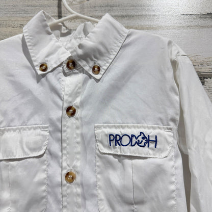 Prodoh Fishing Shirt Boys Size 6 White Long Sleeve Vented Performance1