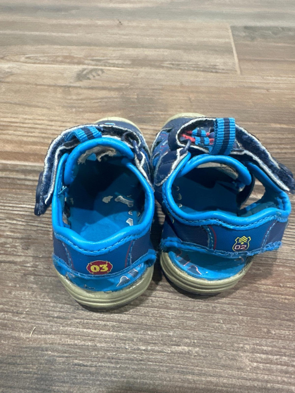 Paw Patrol Fisherman Sandals Boys Size 5 Blue Chase Marshall GUC3