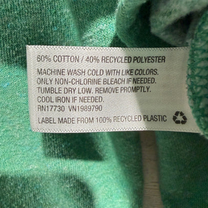Colsie Notch Neck Sweatshirt Women Large Green Cotton Blend Casual EUC3