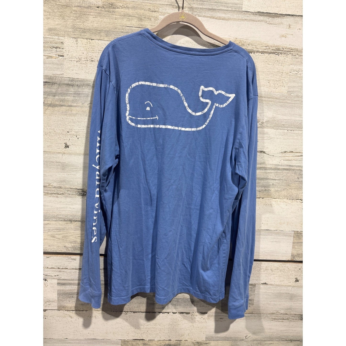Vineyard Vines Long Sleeve Shirt Mens Large Blue Pocket Tee Preppy EUC1