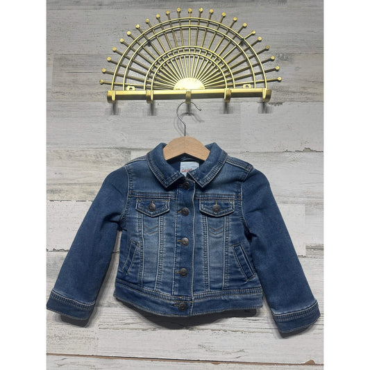 Cat & Jack Denim Jacket 18M Blue Medium Wash Trucker EUC0