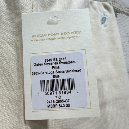 The Beaufort Bonnet Company Gates Sweeney Sweatpant Kids 7 Stone Pima Cotton NWT1