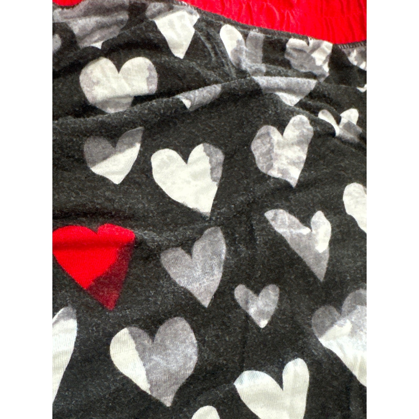 Little Sleepies Pajama Pants Women Medium Black Heart Print Jogger Bamboo4