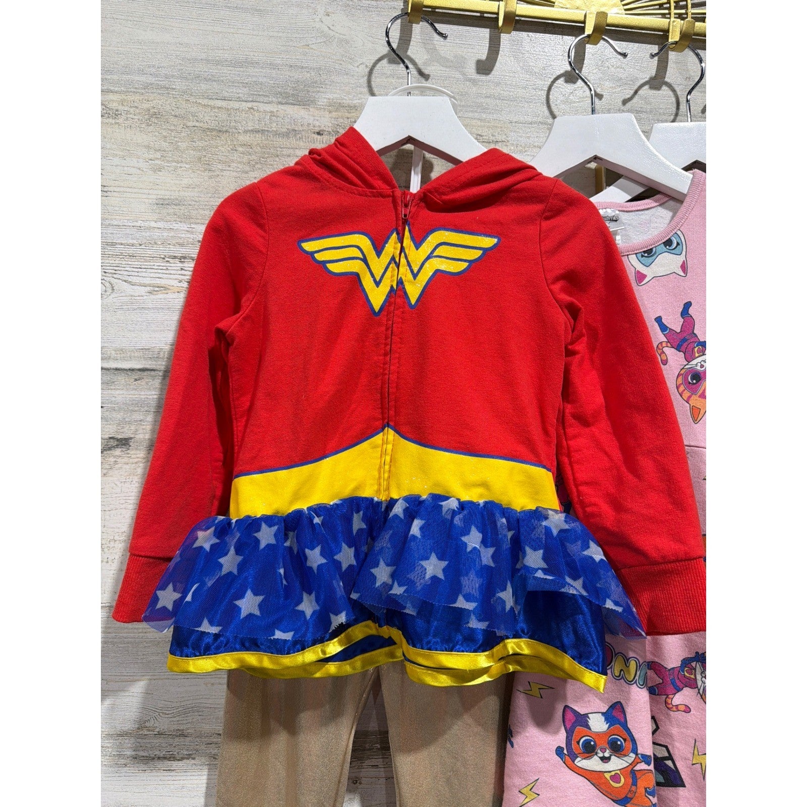 Childrens Place Old Navy Girls 3T 4T 5pc Bundle Wonder Woman Jeans EUC1