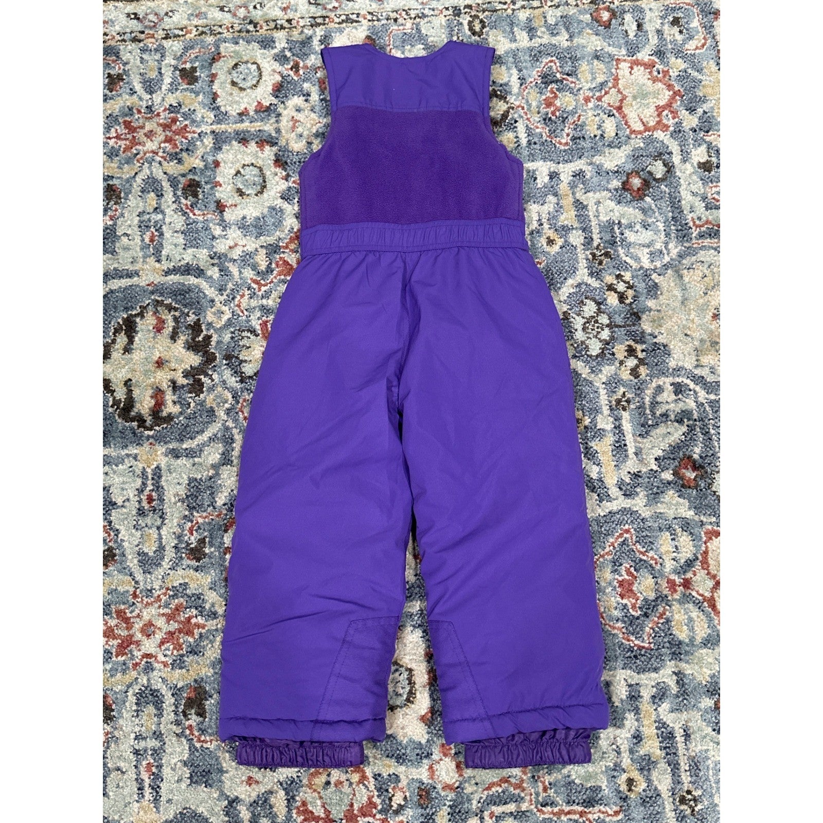 Snozu Snow Bib Overalls Girls 4T Purple Fleece Lined Winter Ski Pants2