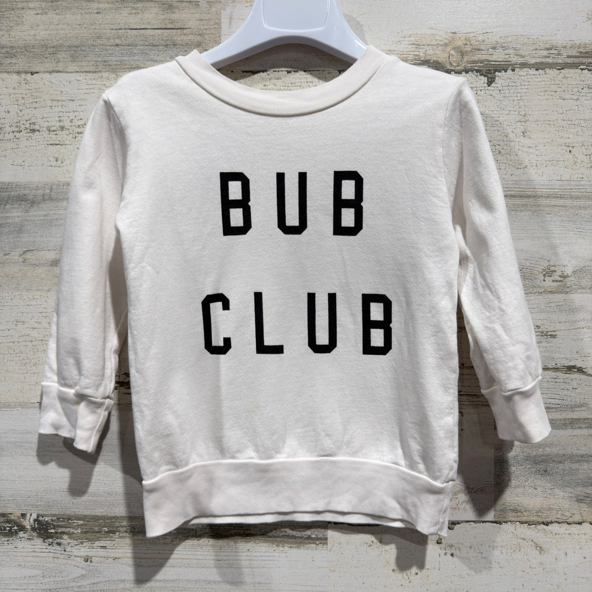 Bub Club Graphic Sweatshirt Boys 18-24M White 100% Cotton Modern0