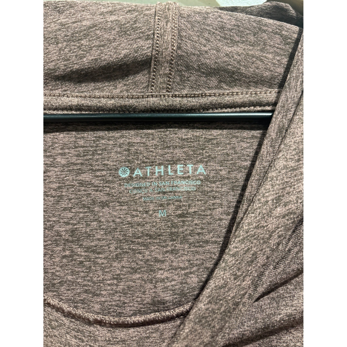 Athleta Coaster Luxe Hoodie Women M Maroon Cowl Neck Thumbhole Athleisure EUC1