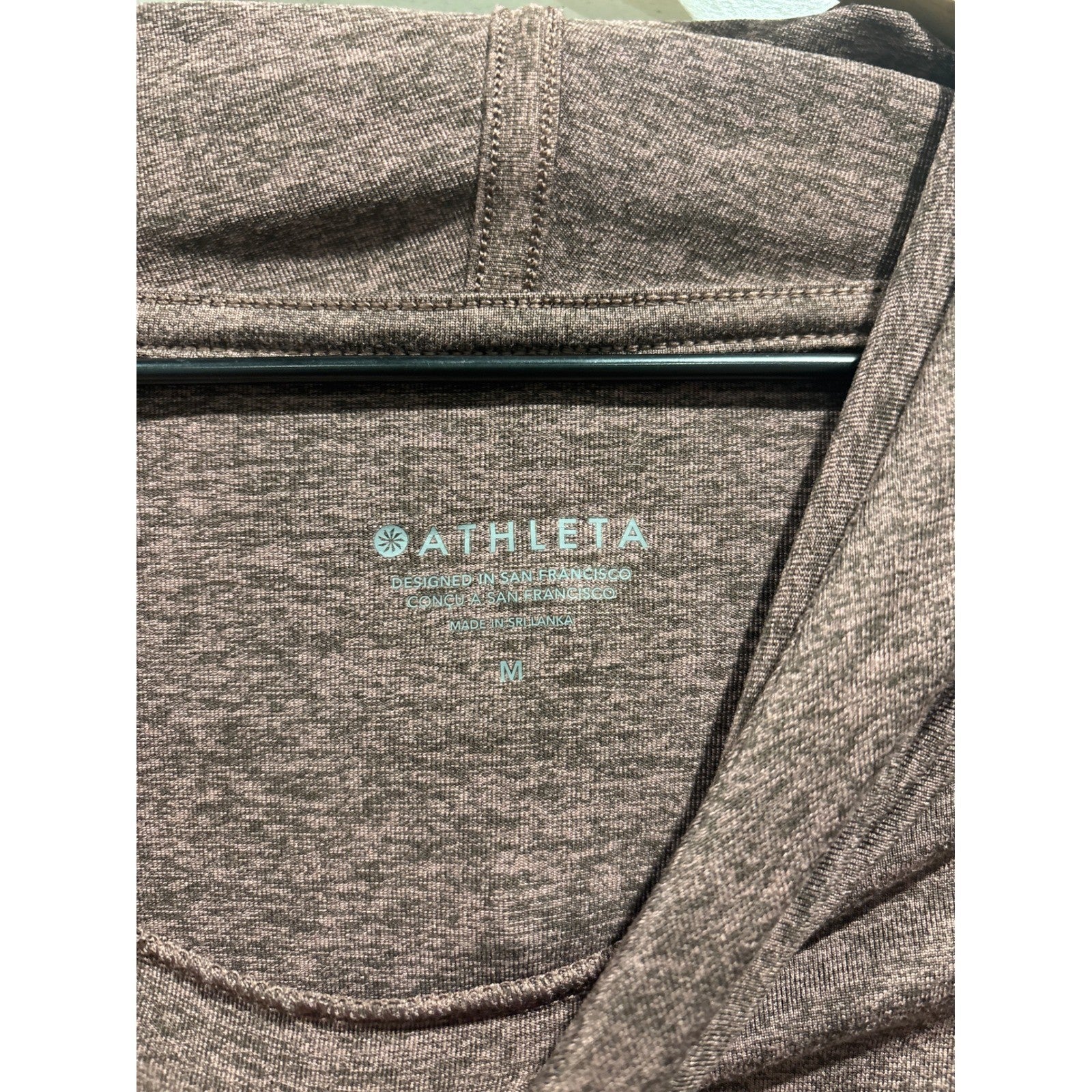 Athleta Coaster Luxe Hoodie Women M Maroon Cowl Neck Thumbhole Athleisure EUC1