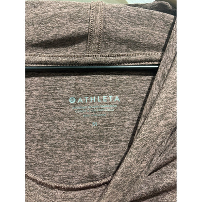 Athleta Coaster Luxe Hoodie Women M Maroon Cowl Neck Thumbhole Athleisure EUC1
