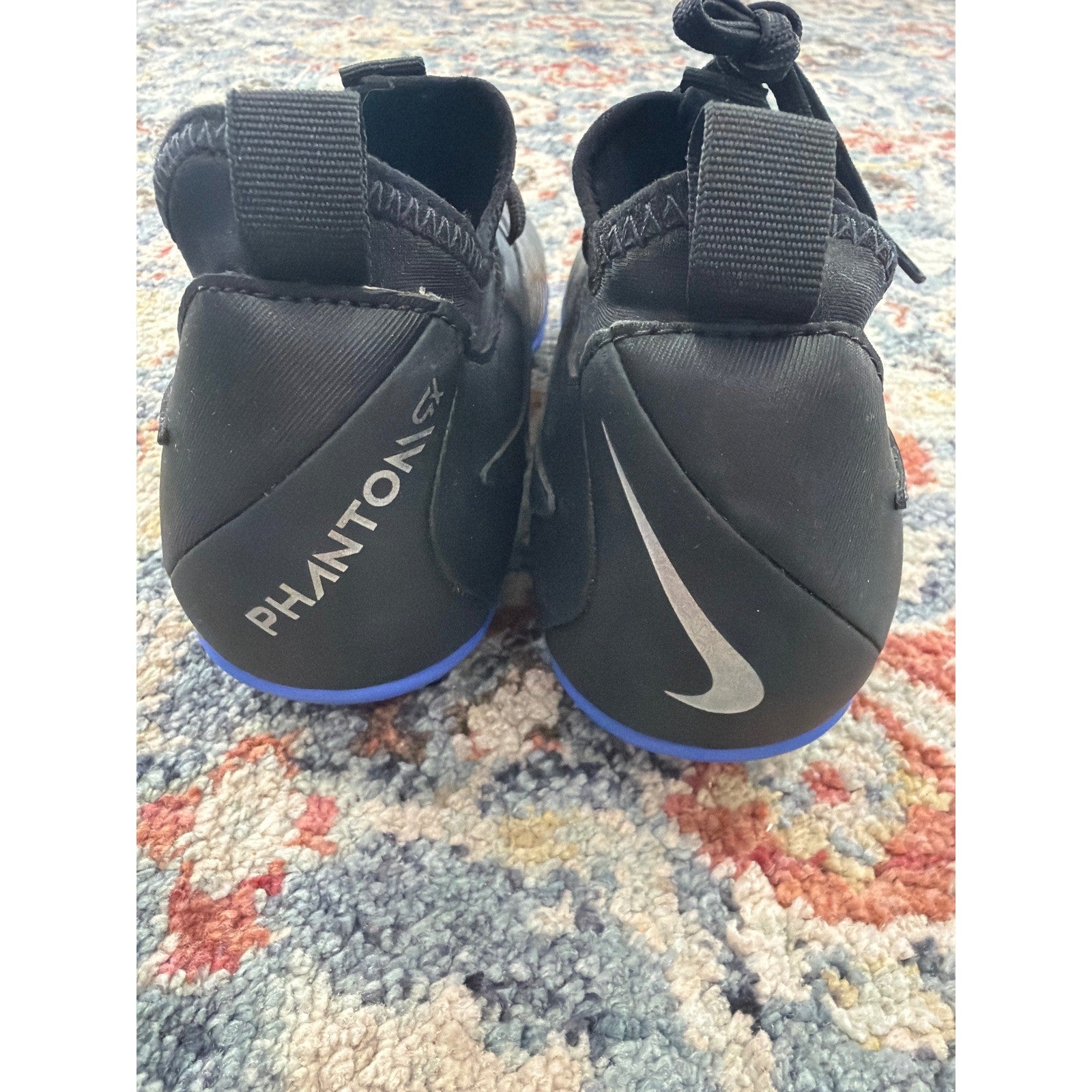 Nike Phantom GX Academy Soccer Cleats Boys 3.5 Black Blue Sporty New5