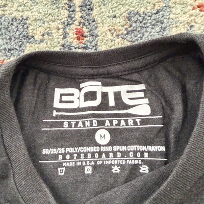Bote Graphic T-Shirt Girls Medium Gray Paddle Board Surf Outdoor EUC2