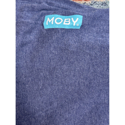 Moby Wrap Baby Carrier Blue Bamboo Cotton Blend1