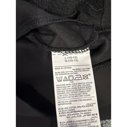 Old Navy Active Full Zip Hoodie Boys 10/12 Black Tech Fleece Sportswear EUC2