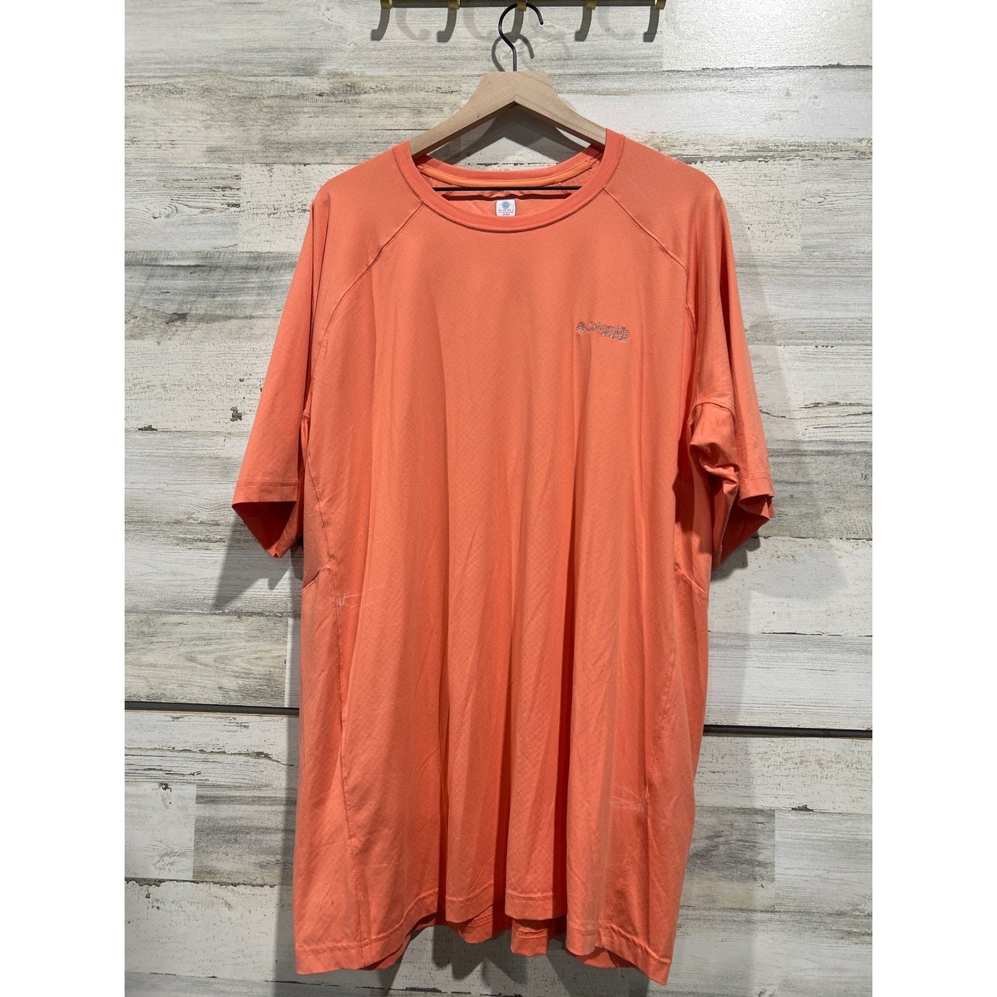 Columbia PFG T-Shirt Mens XXL Orange Omni-Wick Performance Gorpcore EUC0
