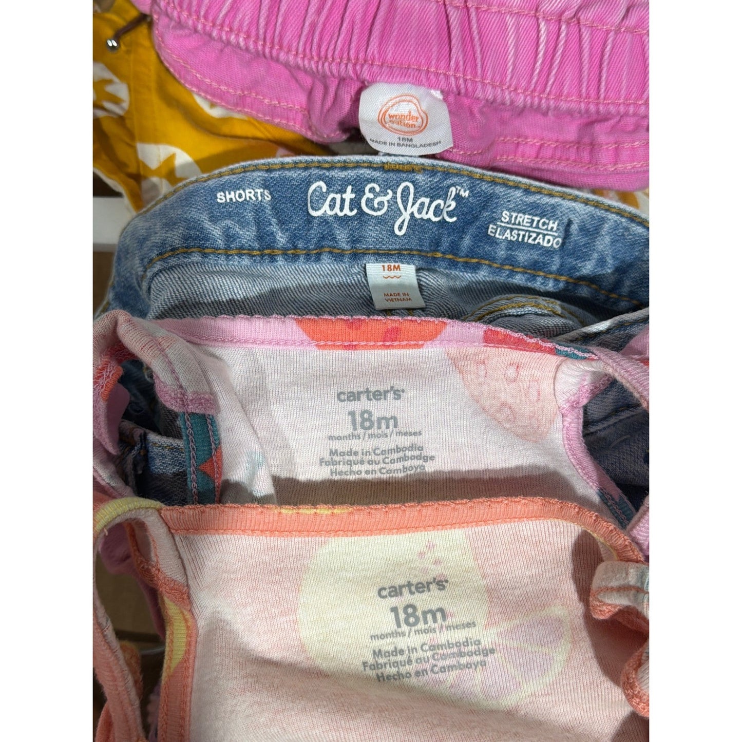 Tea Pekkle Carters Cat&Jack Girls 18-24M Summer Bundle Romper Shorts EUC8