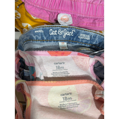 Tea Pekkle Carters Cat&Jack Girls 18-24M Summer Bundle Romper Shorts EUC8
