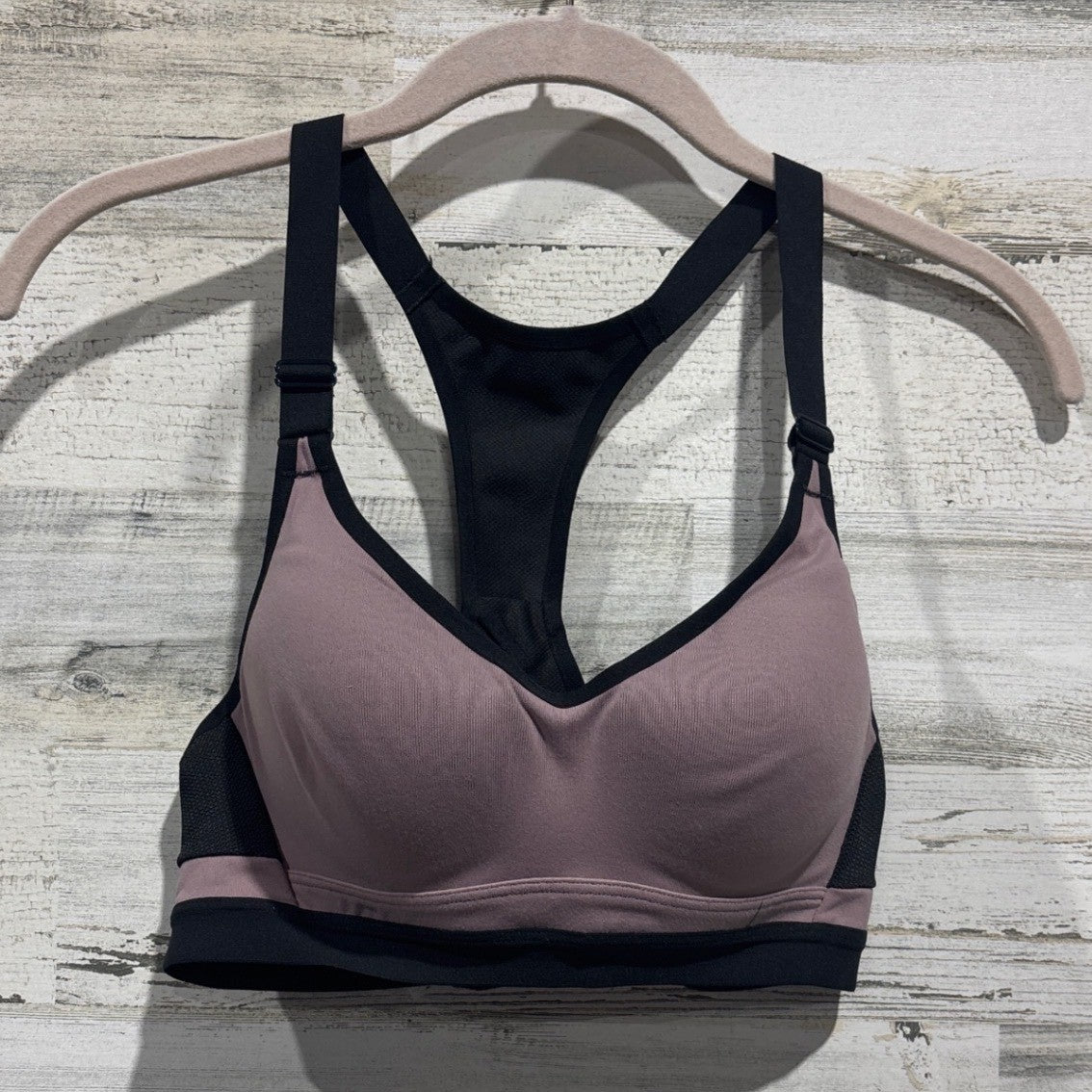 Victoria Sport Bra Womens 32B Mauve Knockout High Impact Activewear EUC0