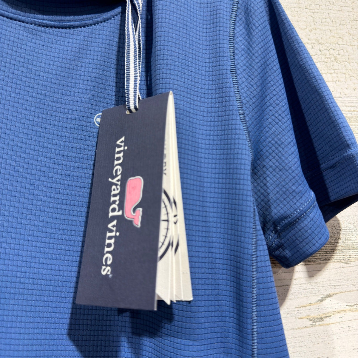 Vineyard Vines Sun Tech Tee Boys Size 6 Blue Performance Activewear NWT4