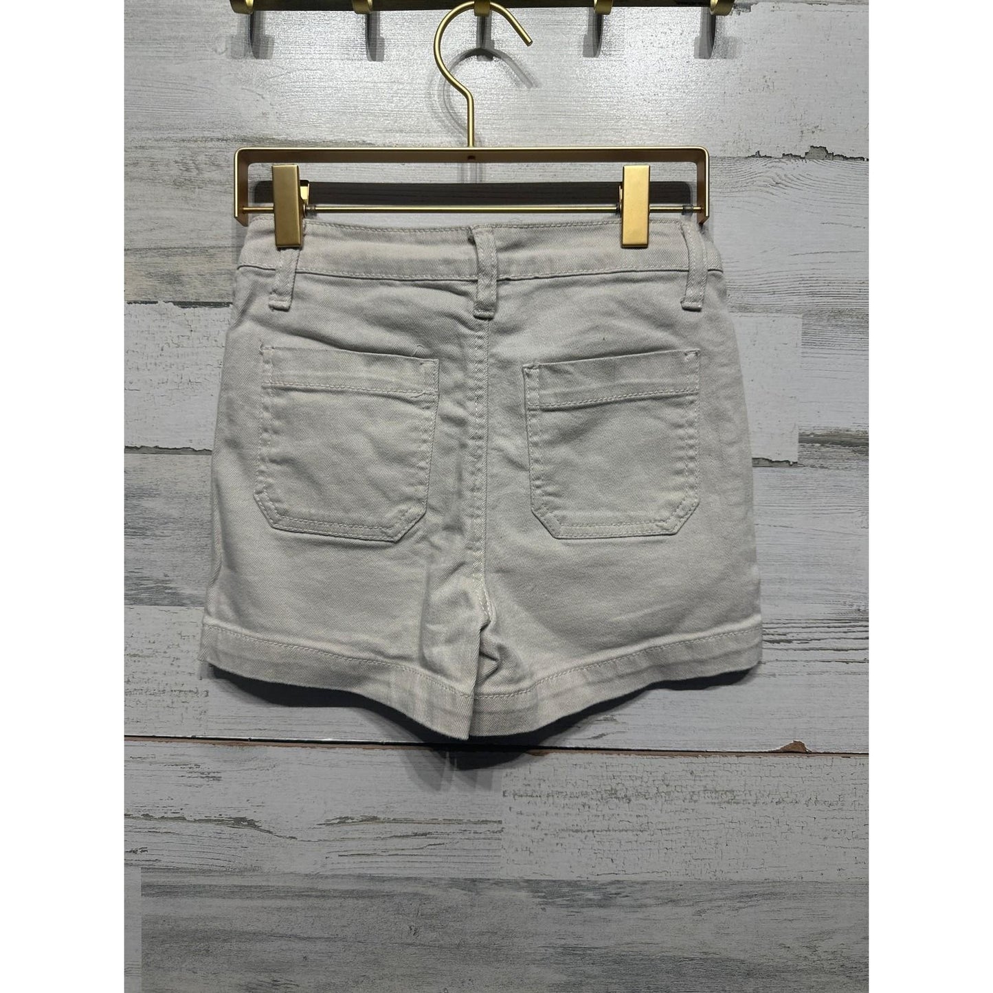 Copper Key Shorts Kids Size 10 Cream Off-White Stretch Twill EUC1