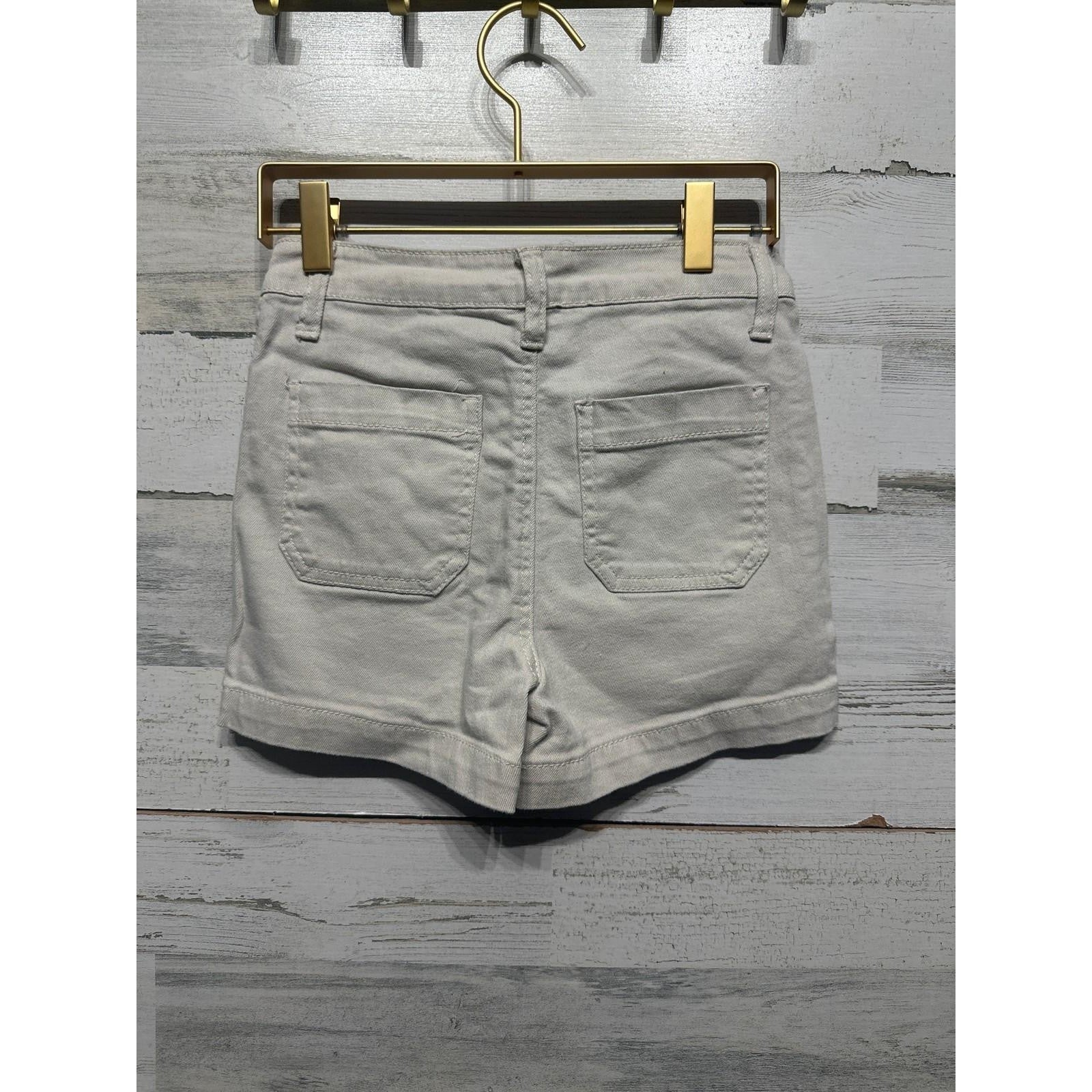 Copper Key Shorts Kids Size 10 Cream Off-White Stretch Twill EUC1