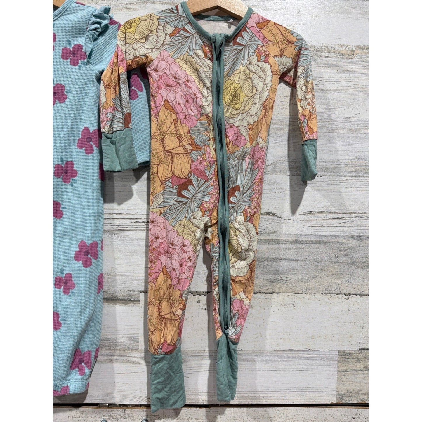 Hanna Andersson Bluey Carters Girls 12-18M Blue Pink Floral Bundle4
